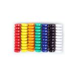 [FOBWORLD] Mini Round Magnet Holder 15mm 40Pcs _ Notice Board/Planning Magnets, Round Plastic Covered Magnetic Buttons, Refrigerator Whiteboard Magnets for School Office Home _ Made in Korea