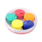 [FOBWORLD] Round Magnet Holder 38mm 10Pcs _ Notice Board/Planning Magnets, Round Plastic Covered Magnetic Buttons, Refrigerator Whiteboard Magnets for School Office Home _ Made in Korea
