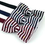 MAESIO BOW7018 Bow Tie – Business, Office Look, Tuxedo, Solid Knit for Wedding & Party _ Made in KOREA  