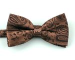 [MAESIO] BOW7242 BowTie Paisley Brown _ Pre-tied bow ties Formal Tuxedo for Adults & Children, For Men Boys, Business Prom Wedding Party, Made in Korea