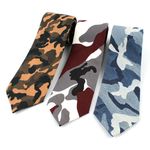[MAESIO] KCT0005 Fashion Camouflage Necktie 8cm 3Color _ Men's Ties Formal Business, Ties for Men, Prom Wedding Party, All Made in Korea