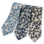 [MAESIO] KCT0008 Fashion Floral Design Necktie 8cm 3Color _ Men's Ties Formal Business, Ties for Men, Prom Wedding Party, All Made in Korea