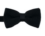 [MAESIO] BOW7186 BowTie Solid Knit Black   _ Pre-tied bow ties Formal Tuxedo for Adults & Children, For Men Boys, Business Prom Wedding Party, Made in Korea