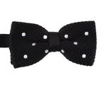 [MAESIO] BOW7192 BowTie Dot knit Black_ Pre-tied bow ties Formal Tuxedo for Adults & Children, For Men Boys, Business Prom Wedding Party, Made in Korea