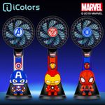 [S2B] MARVEL Figure Handy Fan_ USB Rechargeable Battery Operated, Handheld Fan Personal Fans Mini Portable Hand Fan, 3 Speeds Cooling Electric Fan for Indoor Outdoor