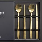 [HAEMO] Korean Heritage Sipjangsaeng Floating  Titanium Spoon & Chopstick 2Set – Graceful Elegance & Longevity _ Madein Korea