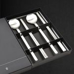 [HAEMO] Ari Matte Spoon & Chopstick 2Set – Premium Stainless Steel, Simple Yet Elegant Design, Made in Korea