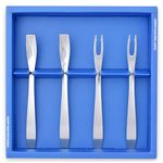 [HAEMO] Jangsu Tea Spoon & Tea Fork 4P Set – Unique Design, Premium Stainless Steel Tea Set for Gifting, Made in Korea