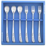 [Haemo] Happy Winking Medium Tea Spoon & Fork 6P Set – Cute Character Design, Premium Stainless Steel, Made in Korea