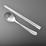 [HAEMO] Happy Winking Kids Spoon & Chopsticks Set – Cute Character Design, Premium Stainless Steel, Made in Korea