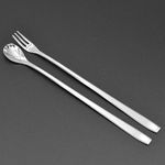 [HAEMO] Miller long Teaspoon & Fork – Simple and Elegant Curved Design, Premium Stainless Steel, Made in Korea