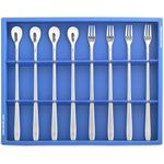 [HAEMO] Miller long Teaspoon & Fork 8P SET– Simple and Elegant Curved Design, Premium Stainless Steel, Made in Korea