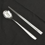 [HAEMO] Miller Glossy Spoon & Chopsticks Set  – Elegant Curved Design, Human-Friendly Stainless Steel, Made in Korea