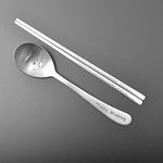 [HAEMO] Happy Winking Children's Spoon & Chopsticks Set _ Reusable Stainless Steel, Kids Spoon _ Made in KOREA