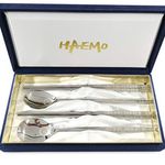 [HAEMO] Royal Hunminjeongeum Spoon Chopsticks 2Set (Silk box)-Spoon Chopsticks Korean Stainless Steel Cutlery-Made in Korea