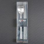 [HAEMO]Hammer All Shatin Spoon Chopsticks (Pet) _ Reusable Stainless Steel Korean Chopstix Spoon Tableware Home, Kitchen or Restaurant