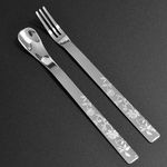 [HAEMO] Jen teaspoon & tea-fork, Flower_ Reusable Stainless Steel, Tableware _ Made in KOREA