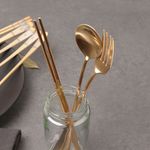 [Oseobang Class] Goldmoon Luxury 24K Gold Spoon & Fork 1 Person Gift Set (Spoon 1P + Chopsticks 1 Pair + Fork 1P)_Spoon, Chopsticks, Cutlery Set, Parents, Gift, Gift Set_Made in Korea