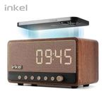 INKEL Wireless Charging Bluetooth Speaker ARIA_15W Fast Wireless Charging, LED Alarm Clock, FM Radio, AUX Cable