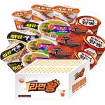 [WeFun] Snack24 Ramen King Nongshim Mini Cup Ramen 5 Varieties 15-Pack _ Premium Mini Cup Noodle Assortment of Korea’s Best-Selling Ramen 