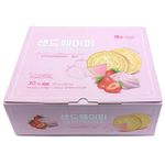  [Clover] Withcook Strawberry-Flavored Sand Wafer 8g x 30pcs – Premium Snack, Light & Crispy Treat, Kids' Snack – Made in Korea