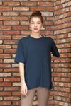 [Cielcoco] CLWT8080 Open back T-shirt Navy, short-sleeved T-shirt, summer shirt, sweatshirt, sportswear, indoor wear, women's fashion _ Made in KOREA