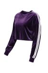 [Cielcoco] CLWT8068 Elegance Velvet Crop Top Violet, Sweats, Sportswear, Jogging Clothes, T-shirts, Fashion Sportswear, Casual tops For Women _ Made in KOREA