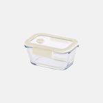 [NEOPLAM] GLACE Z Glass Vacuum Airtight Container Rectangular 460ml – IVORY _A Revolutionary Vacuum Airtight Container Made Entirely of Glass