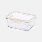 [NEOPLAM] GLACE Z Glass Vacuum Airtight Container Rectangular 1200ml – IVORY _A Revolutionary Vacuum Airtight Container Made Entirely of Glass