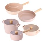 [Neoflam] FIKA OBJET Mini Peac 5-Piece Set (18cm Saucepan + 22cm Stockpot + 22cm Deep Stockpot + 26cm Frying Pan + 26cm Wok) _ Stylish and Eco-Friendly Premium Cookware  _Made in Korea