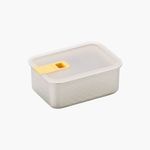 [NEOPLAM] PerfectSeal S Rectangular Airtight Container 800ml  (Grid Pattern) – Easy and Safe to Use, Perfect Airtight Seal