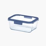 [NEOPLAM] GLACE Z Glass Vacuum Airtight Container Rectangular 800ml – Blue, A Revolutionary Vacuum Airtight Container Made Entirely of Glass
