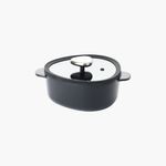NEOFLAM FIKA APEX Black IH Induction Casserole Pot 20cm _ Unique Asymmetric Design & PFAS-FREE Premium Ceramic Coating _ Made in Korea 