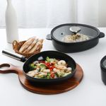 NEOFLAM FIKA APEX Black IH Induction 2-Piece Pan & Pot Set (22cm Stew Pot + 24cm Frying Pan) 