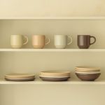 NEOFLAM FIKA Brunch 4-Person 12-Piece Set (Beige & Pink) – Aesthetic Brunch Tableware Inspired by Nature