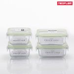 NEOFLAM Freshlock Heat-Resistant Glass Food Storage Containers – 4-Piece