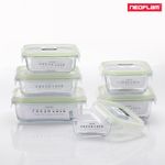 NEOFLAM Freshlock Heat-Resistant Glass Food Storage Containers – 6-Piece