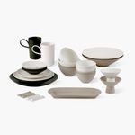 NEOFLAM Milan Ceramic Dinnerware Set for 4 (27 Pieces) _ Emotional Tableware Embodying the Beauty of Essence