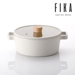NEOFLAM Fika 22cm Casserole Pot _ Swedish-Inspired Design & Healthy Ceramic Cookware _ Made in Korea