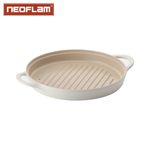NEOFLAM Fika 26cm Round Grill Pan _ Swedish-Inspired Design & Healthy Ceramic Cookware _ Made in Korea