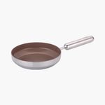NEOFLAM EDGE Stainless Steel IH Frying Pan 20cm – Brown _ Healthy Ceramic-Coated Stainless Steel Induction Fry Pan 