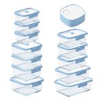 NEOFLAM VacuSeal Heat-Resistant Glass Vacuum Container 13-Piece Set (570ml ×3 + 950ml ×3 +1500ml ×1 + 2300ml ×1 + S1000ml ×3 + S1500ml ×1 + Vacuum Pump)