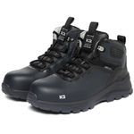 K2 Safety K2-114N (Navy) – Wide Toe Cap Safety Shoes with Side Zipper and Slip-Resistant Outsole