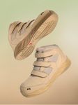 K2 Safety Breathable Work Boots K2-117BE (Beige) – Micro Suede, Strap Closure, Non-Slip Outsole