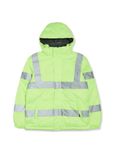 K2 Safety High-Visibility Down Jacket - Duck Down, Reflective, Polar Fleece Lining (Lemon) 21JK-F168R