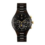 VOWOOD Everlasting-Starry Night Men's Wrist Watch / Natural Wood Handcrafted Premium Fashion Wristwatch, Chacate Preto Wood, High-quality Wood Package, Lifetime Warranty - Made in Korea