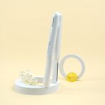 Glampalm Cordless Hair Straightener GP244CV Curved (White), Wireless Hair Curl, , Auto Power Off, Quick Preheating, 2 Temperature Control, Free Voltage, Minimal Hair Damage - Made in KOREA