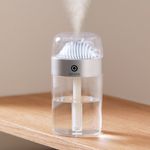 IRIVER Portable USB-C Rechargeable Humidifier IHM-HU5 – Dual Mist Modes, 300ml Tank, 1,000mAh Battery, Ultra-Quiet 38dB, 3-Color Mood Light, Easy Top-Fill Design