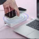 iRiver Wireless Charging 20,000mAh Large Capacity Auxiliary Battery IWP-2, simultaneous charging of 3 devices Wireless power bank, magnetic, Apple 8-pin gender + 2in1 charging cable