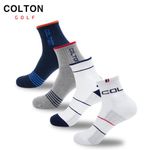 [BY_Glove] Colton Golf Socks, Athletic Running Socks Cushioned Breathable Sports Socks for Men, GMS40011 _  One box of 50 Pairs, Golf Socks _ Made in Korea